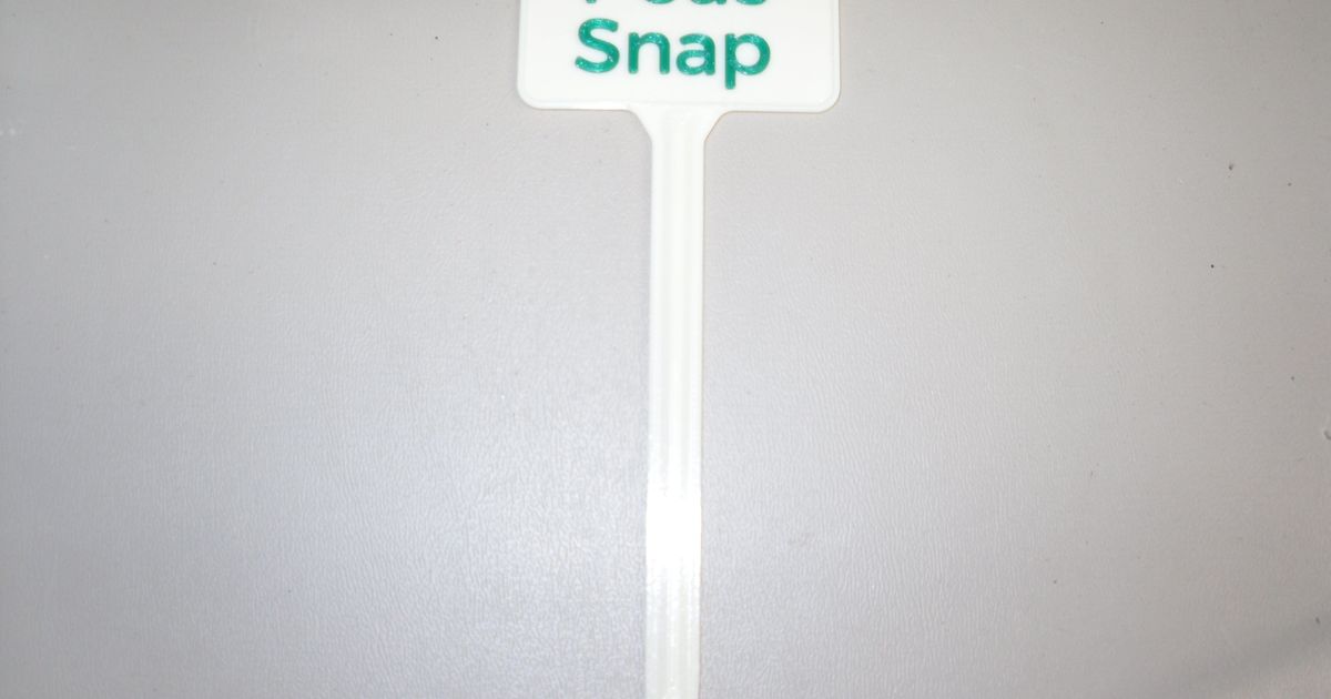 Plant Label Peas Snap by LMJ Download free STL model