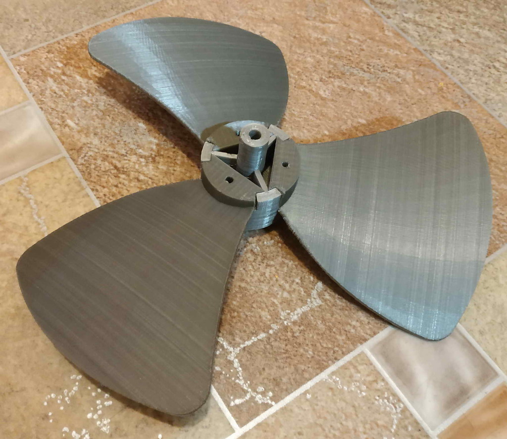 Room fan blade (assembled) 210mm by Ober | Download free STL model | Printables.com