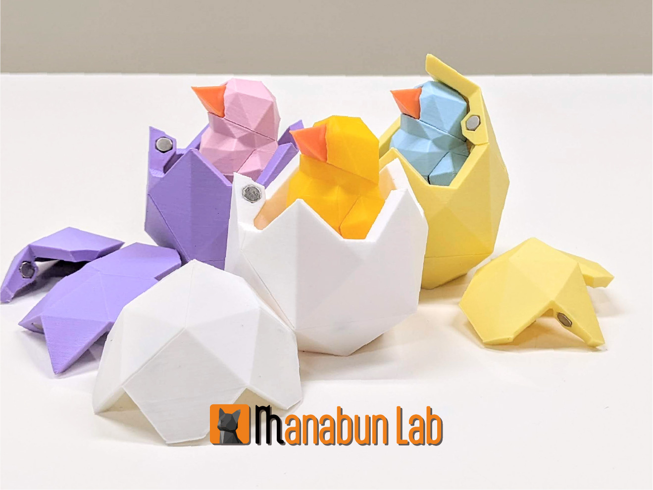Low Poly Chick and Egg Puzzle