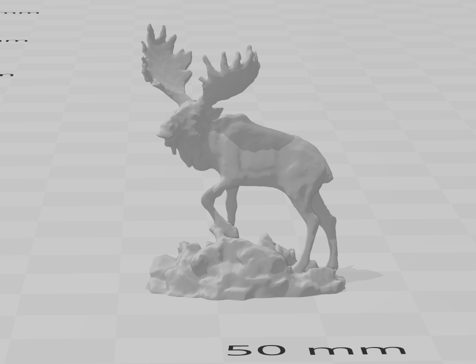 Miniatura 2 do modelo 3D Moose Statue (3D Scan)