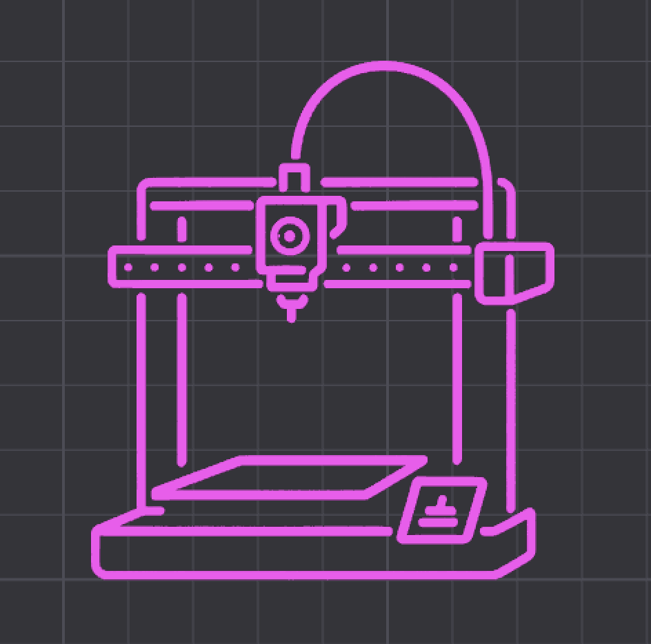 2D 3D Printer Outline