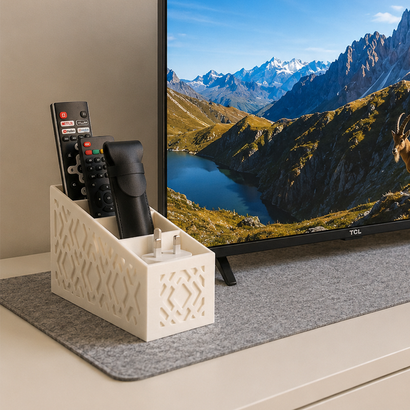 Decorative Remote Control Organizer with 4 Compartments by Rosomyat ...