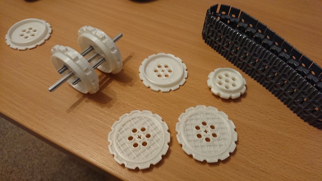 Lego Technic compatible XL track sprocket (14 indents)
