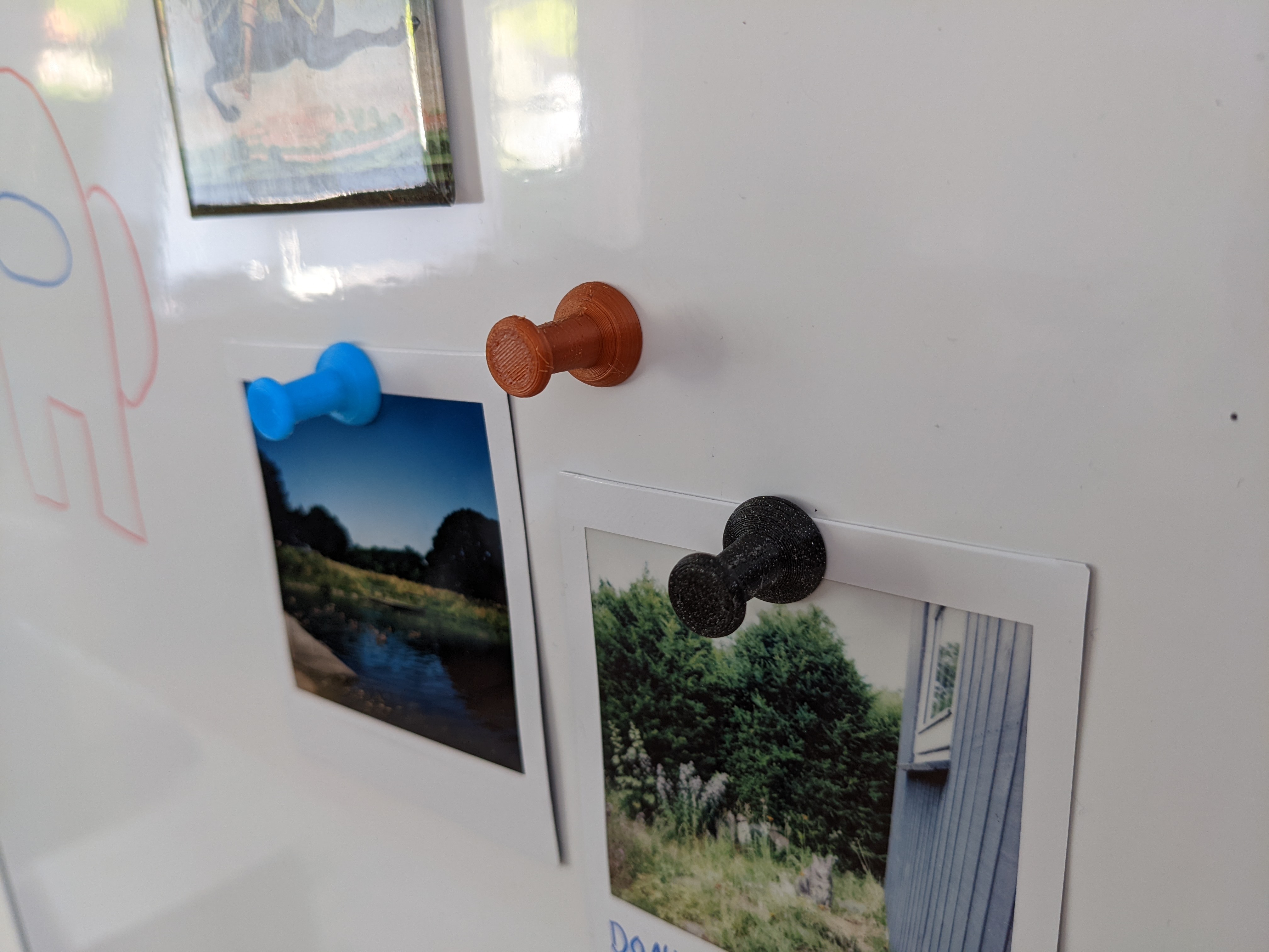 Push pin fridge magnet