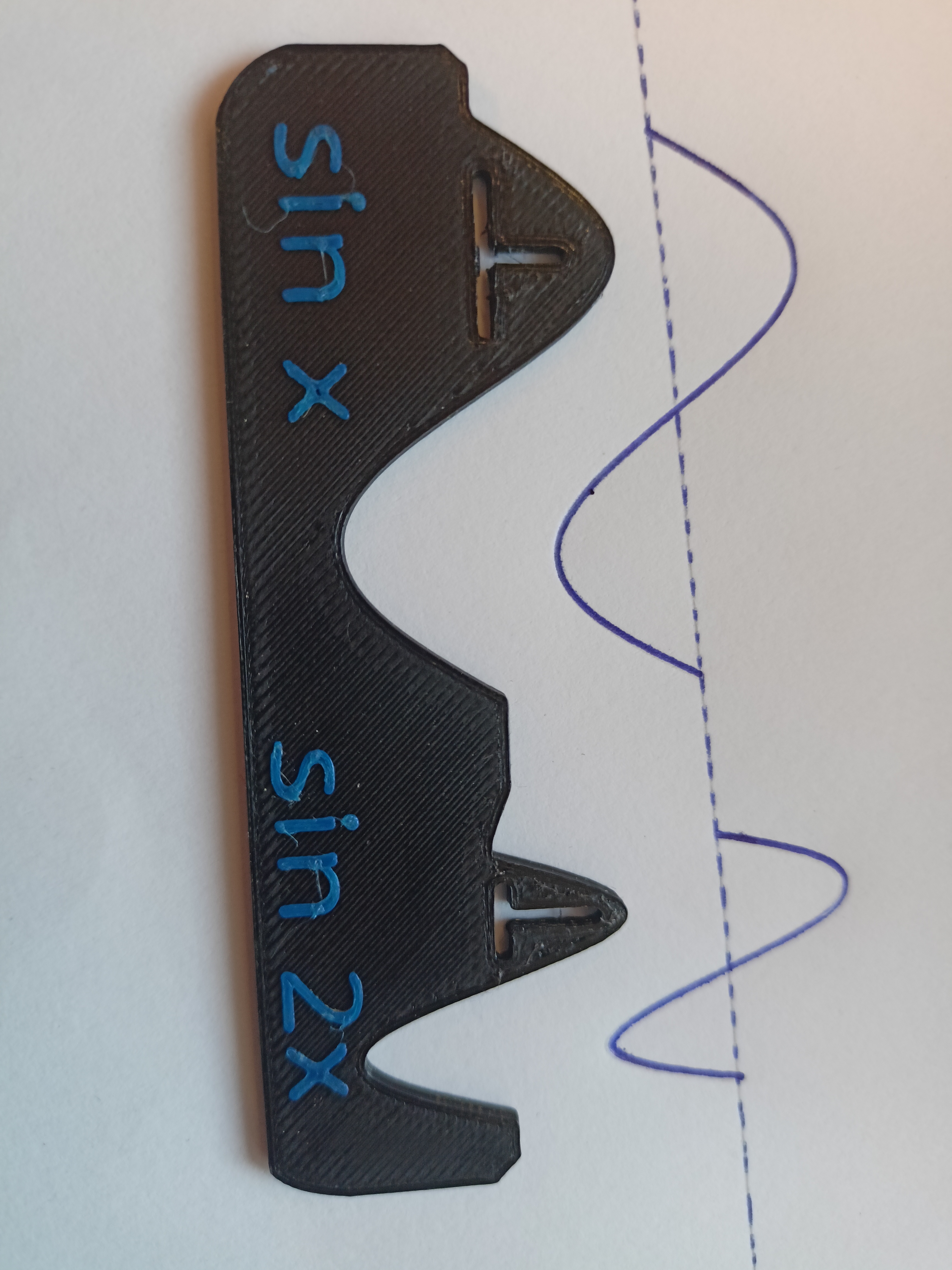 Sine ruler template