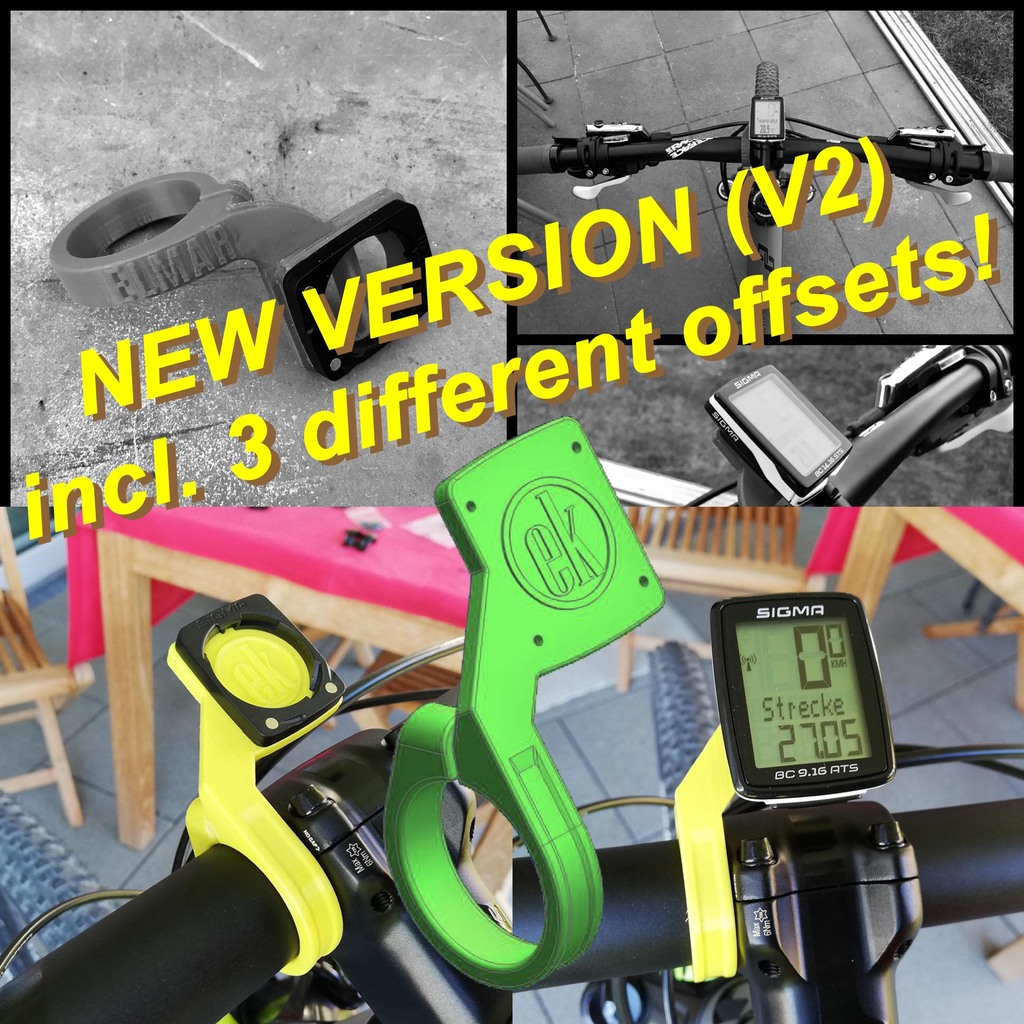 SIGMA Bike Computer Mount NEW VERSION (V2) by EK_3D Download free STL model