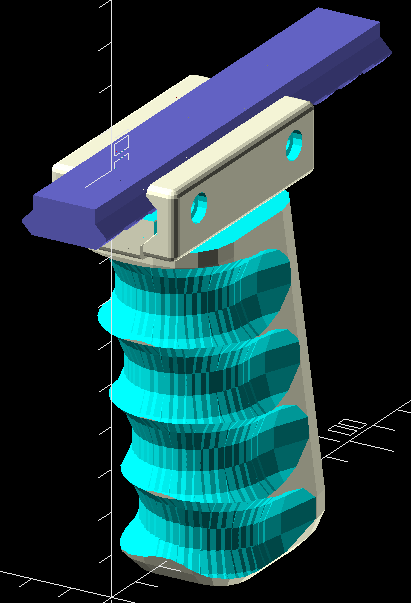 Fixed forward grip for rifle NATO rail