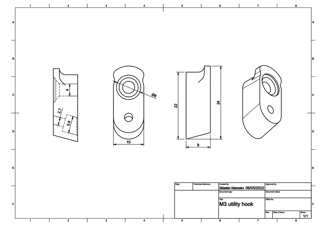 Miniatura 8 do modelo 3D M3 utility hook