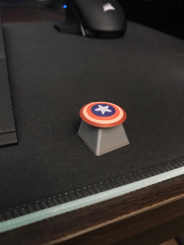 Captain America's Shield: Cherry MX Keycap