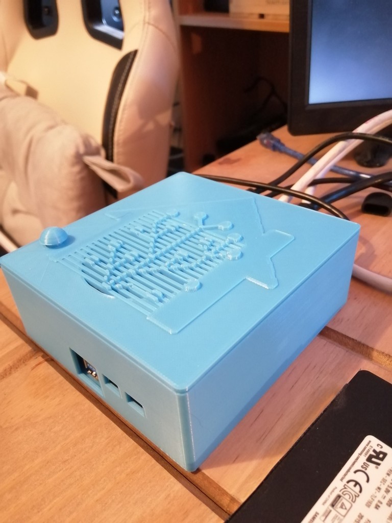 Case for Intel NUC5PPYB with Home assistant themed lid.