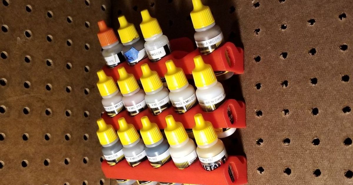 Ammo by Mig Pegboard Paint Holder by welliott Download free STL model