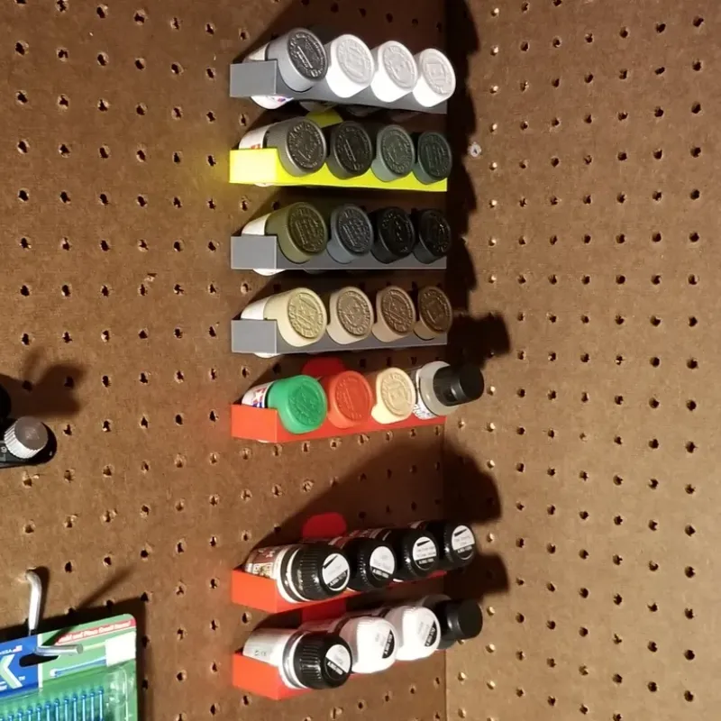 Acrylic Paint Pegboard Rack by perfuzion