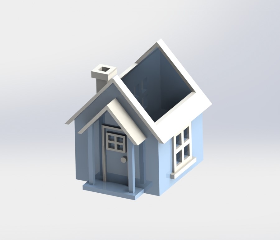 Miniatura 2 do modelo 3D Tiny House Pen Cup