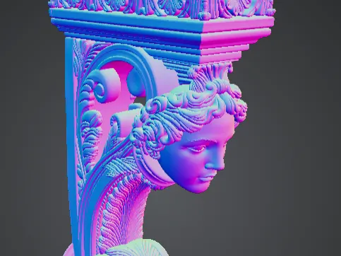 ornate architectural corbel