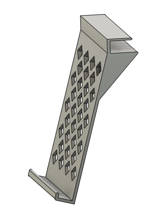 1/2" (12.7mm) cabinet mount for 10" tablet