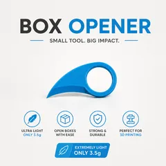 Compact Box Opener | Safe 3D Printable Package & Carton Cutter