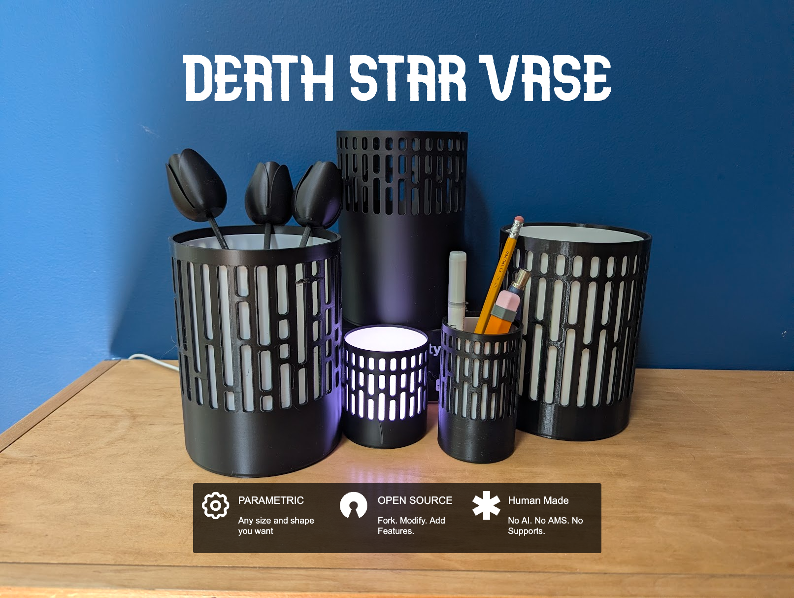 Death Star Inspired Vase / Pencil Cup / Lamp / Whatever