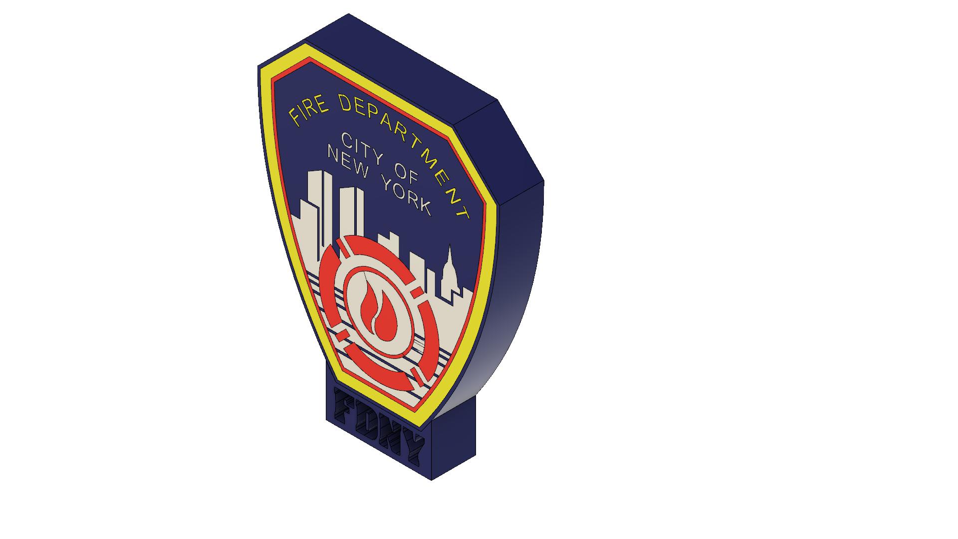 Lampe FDNY blason