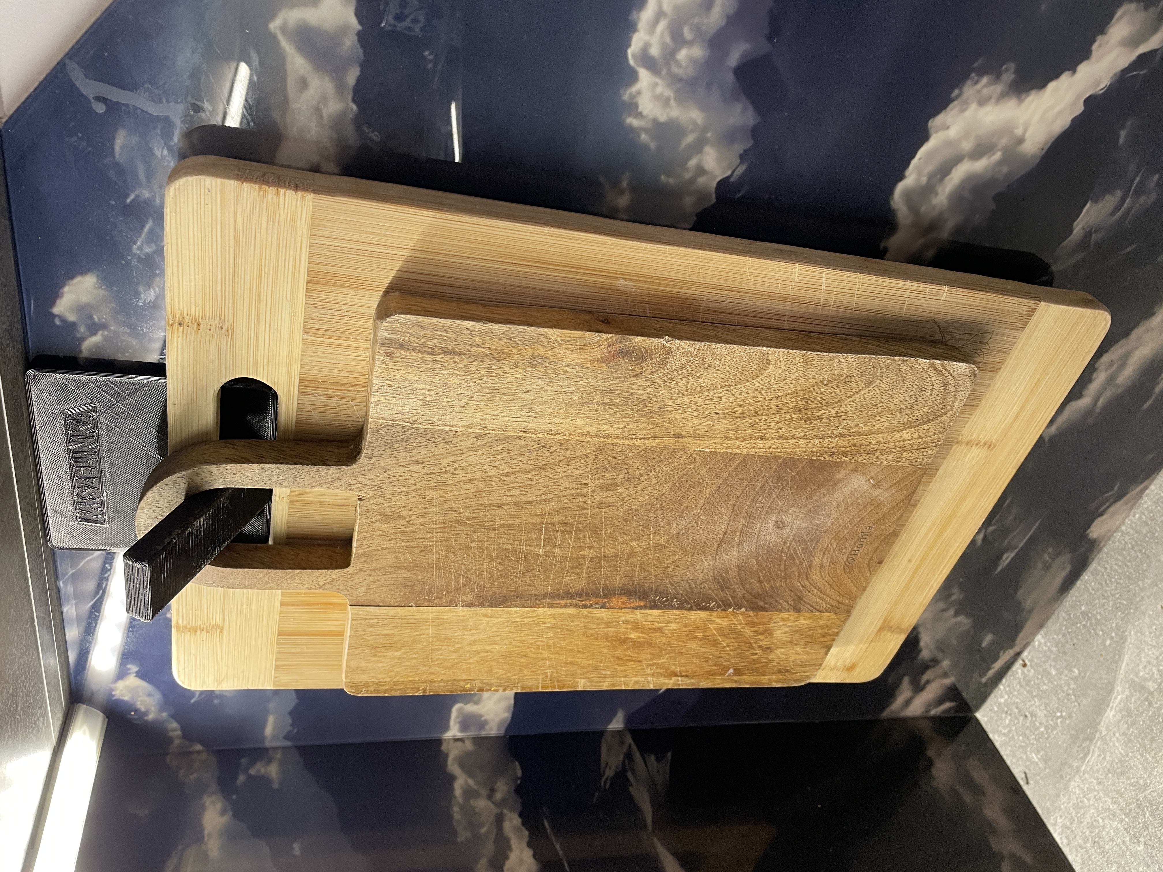 Cutting Board Wall Mount – Strong Peg Holder – Adhesive / Silicone Installation