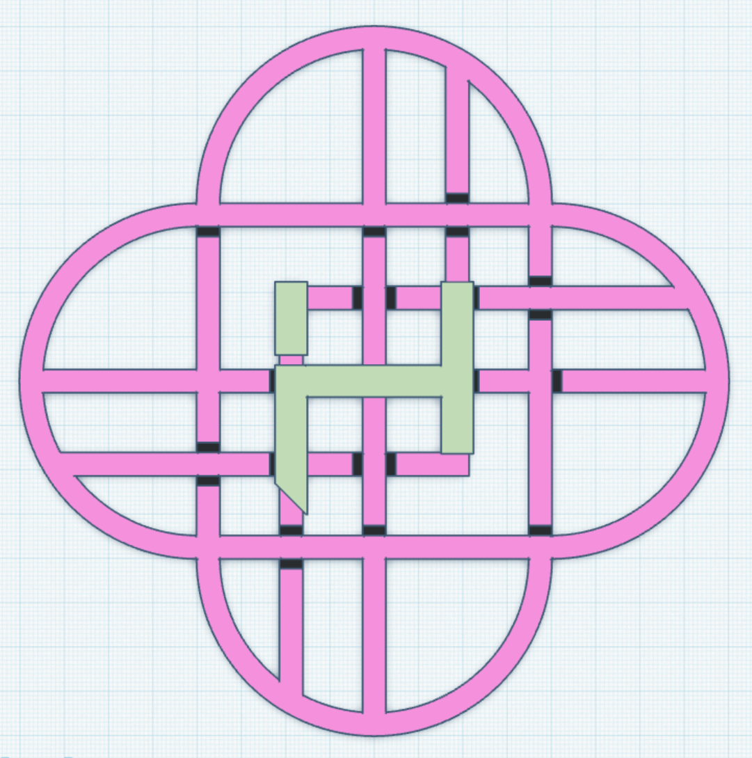 Huntrix logo (flat multicolor)