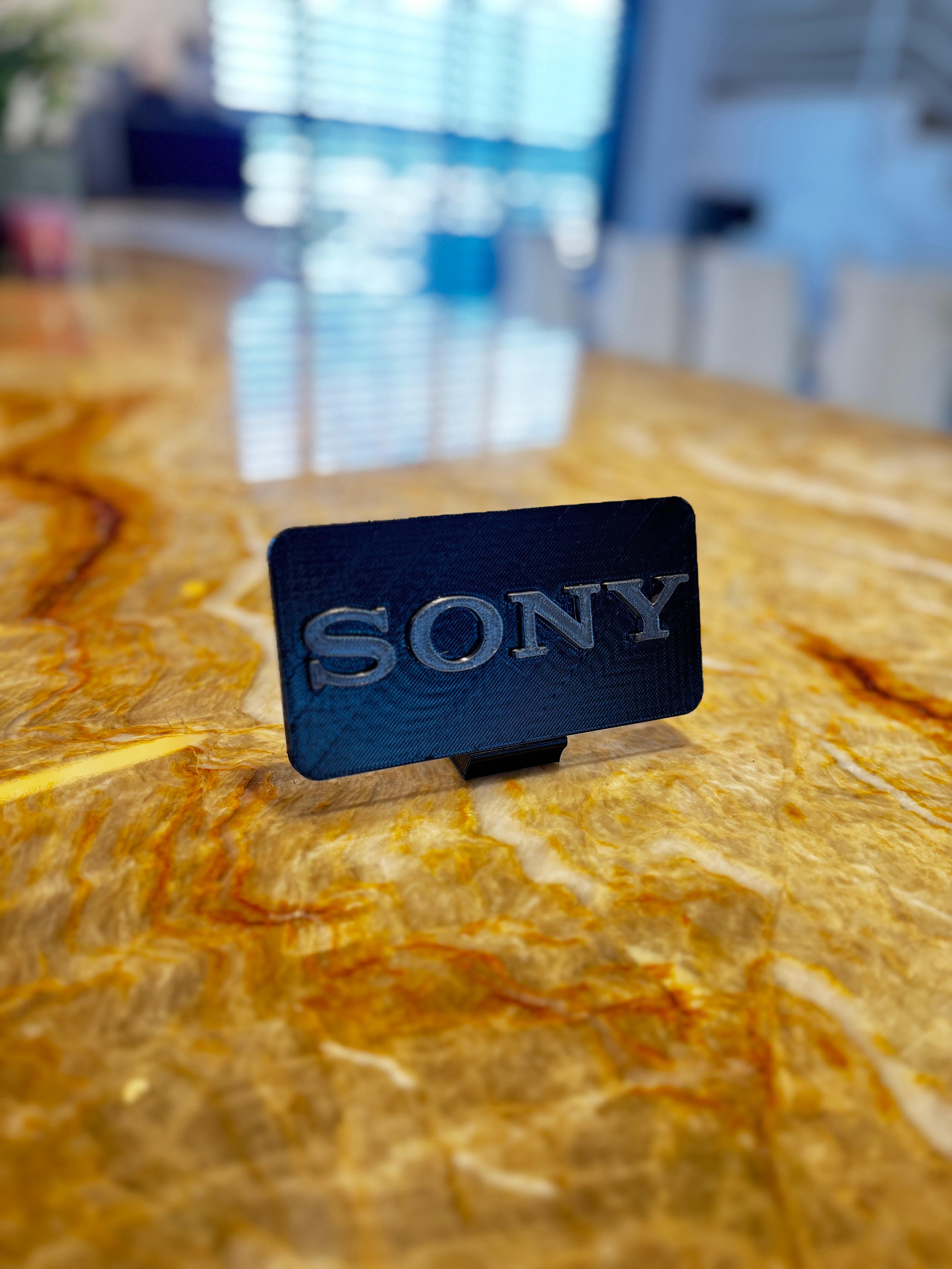 Sony Logo Sign with Stand – Desktop & Shelf Display - multi color NO AMS!!!