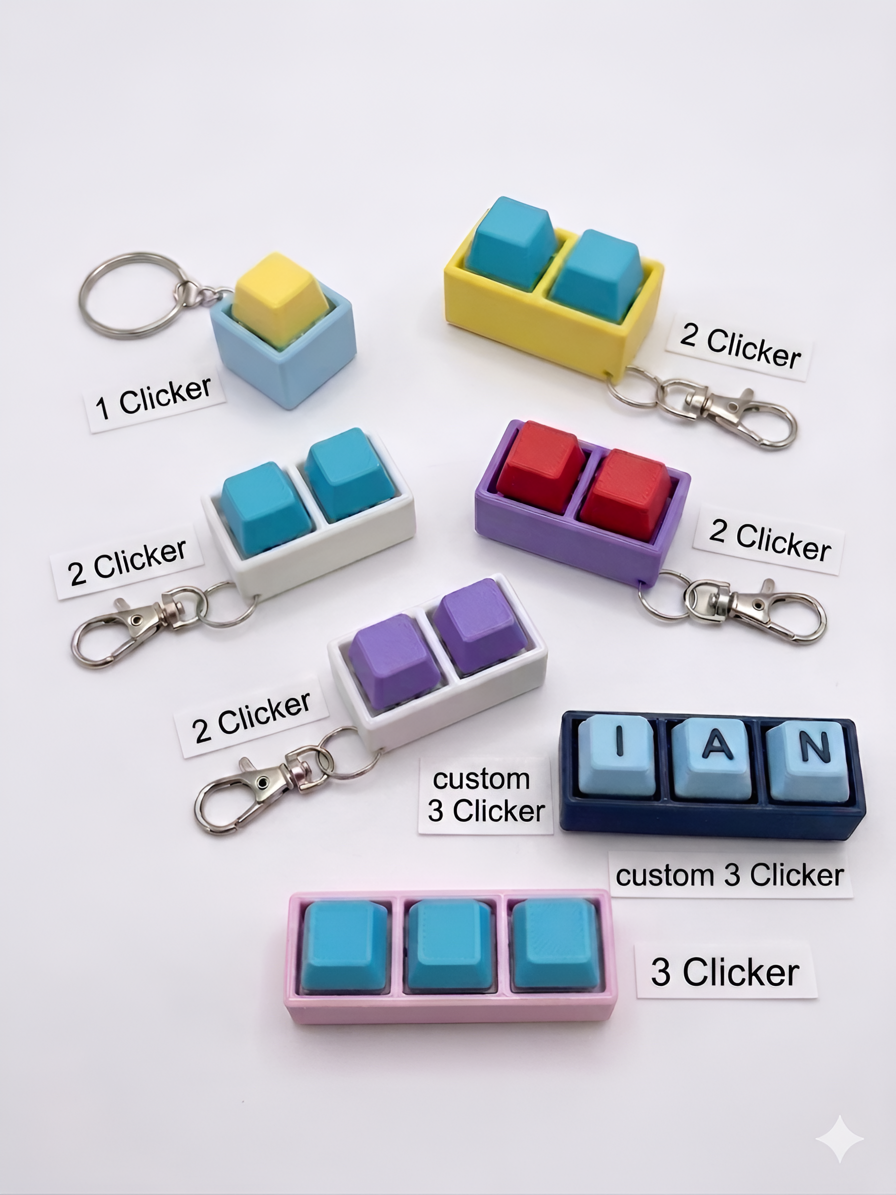 Keyboard Clicker Fidgets With custom/reg keycaps