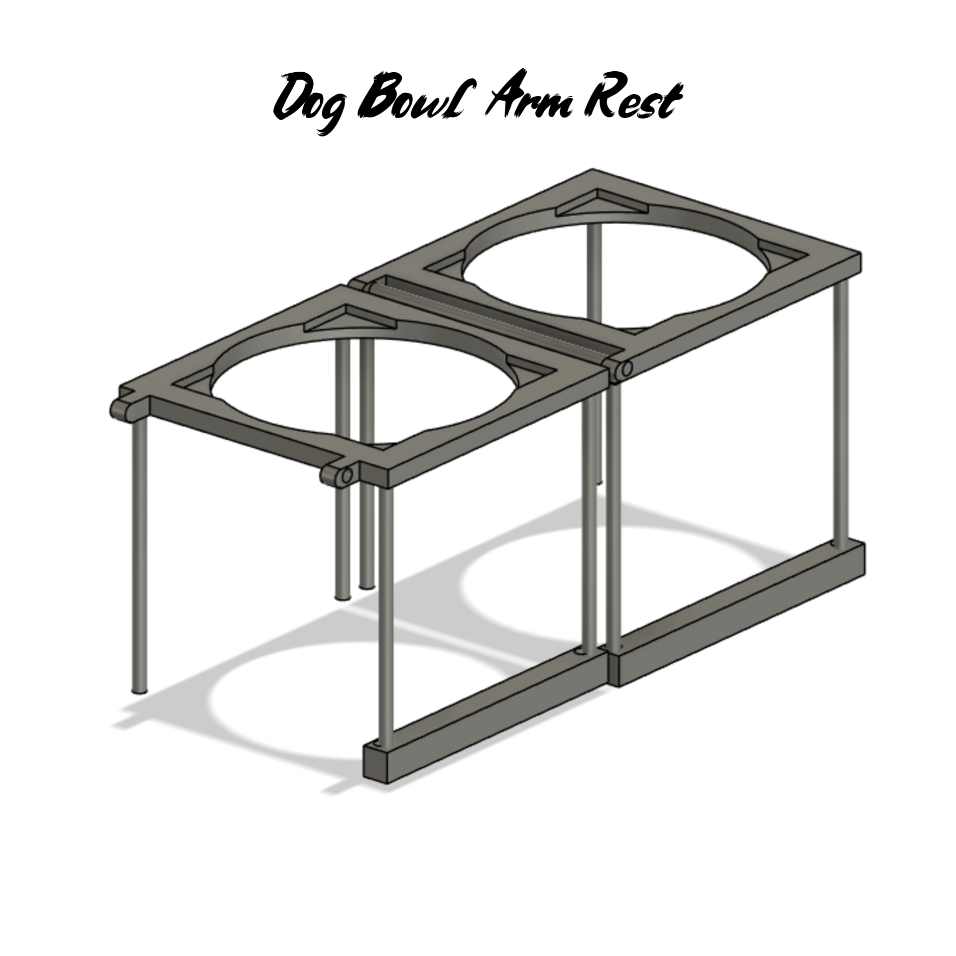 Dog Bowl Holder for Your Couch 3D model