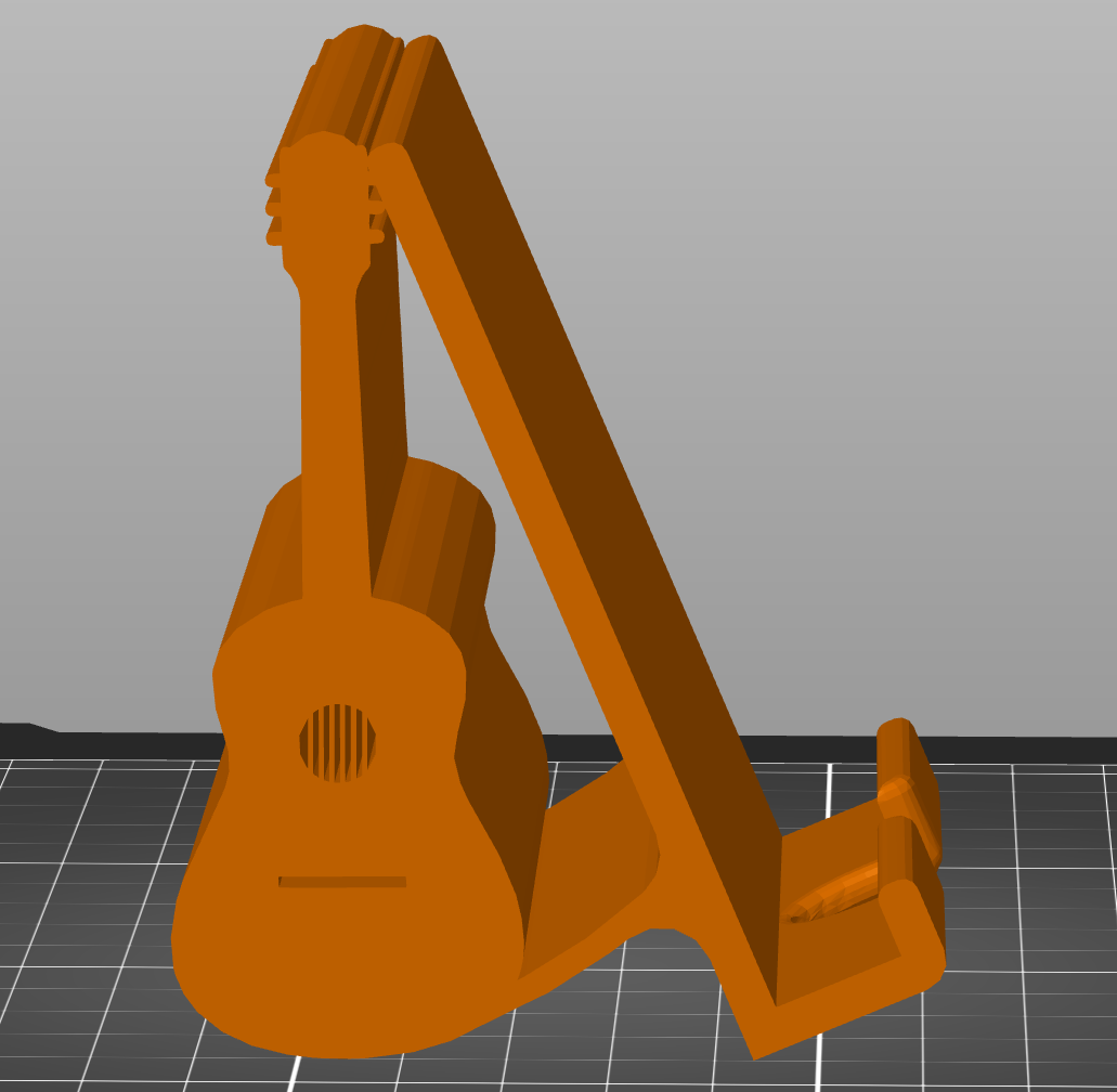 Cell phone stand holder guitar mobile stand holder easy to print gift present for musicians - Handyständer Gitarre Easy to print