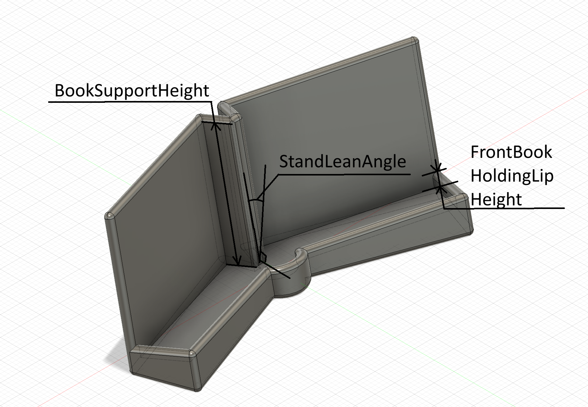 Miniatura 6 do modelo 3D Open Book Stand - Parametric