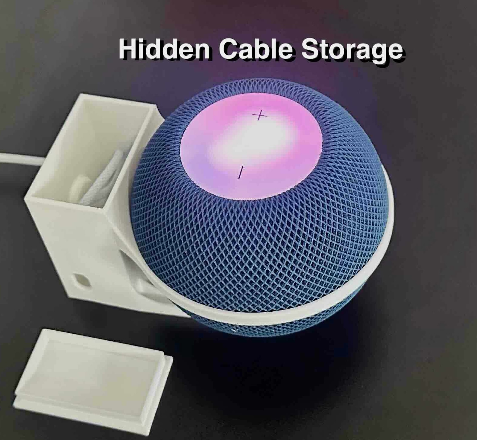 Miniatura 4 do modelo 3D HomePod Mini Wall Mount (Basic Version) – Hidden Cable Holder
