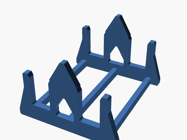 Dual Vertical Laptop Stand — Home Server / Homelab Shelf Rack (No Supports, Parametric)
