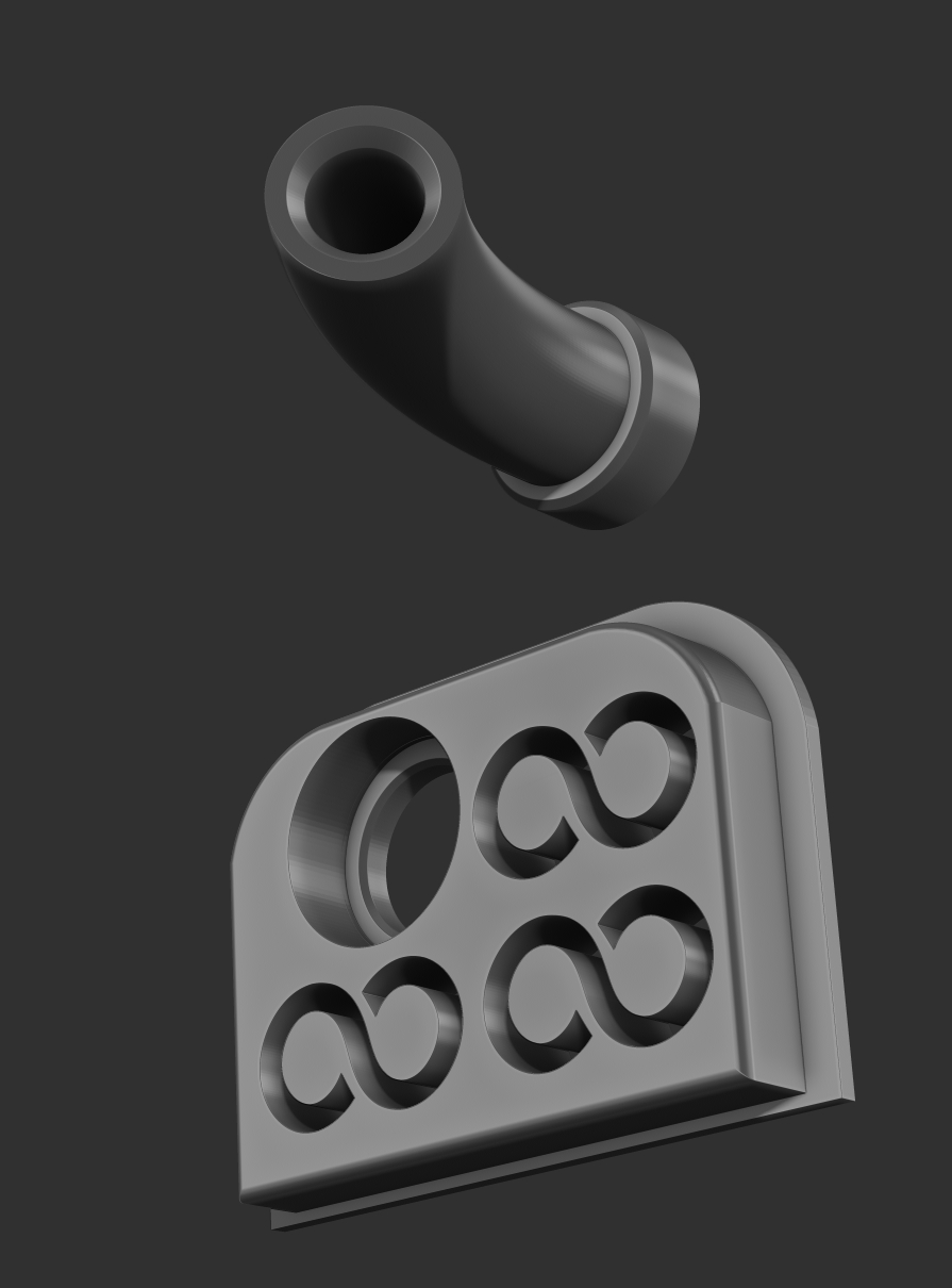 Elegoo Logo Branded Centauri Carbon PTFE tube guide 3D model thumbnail
