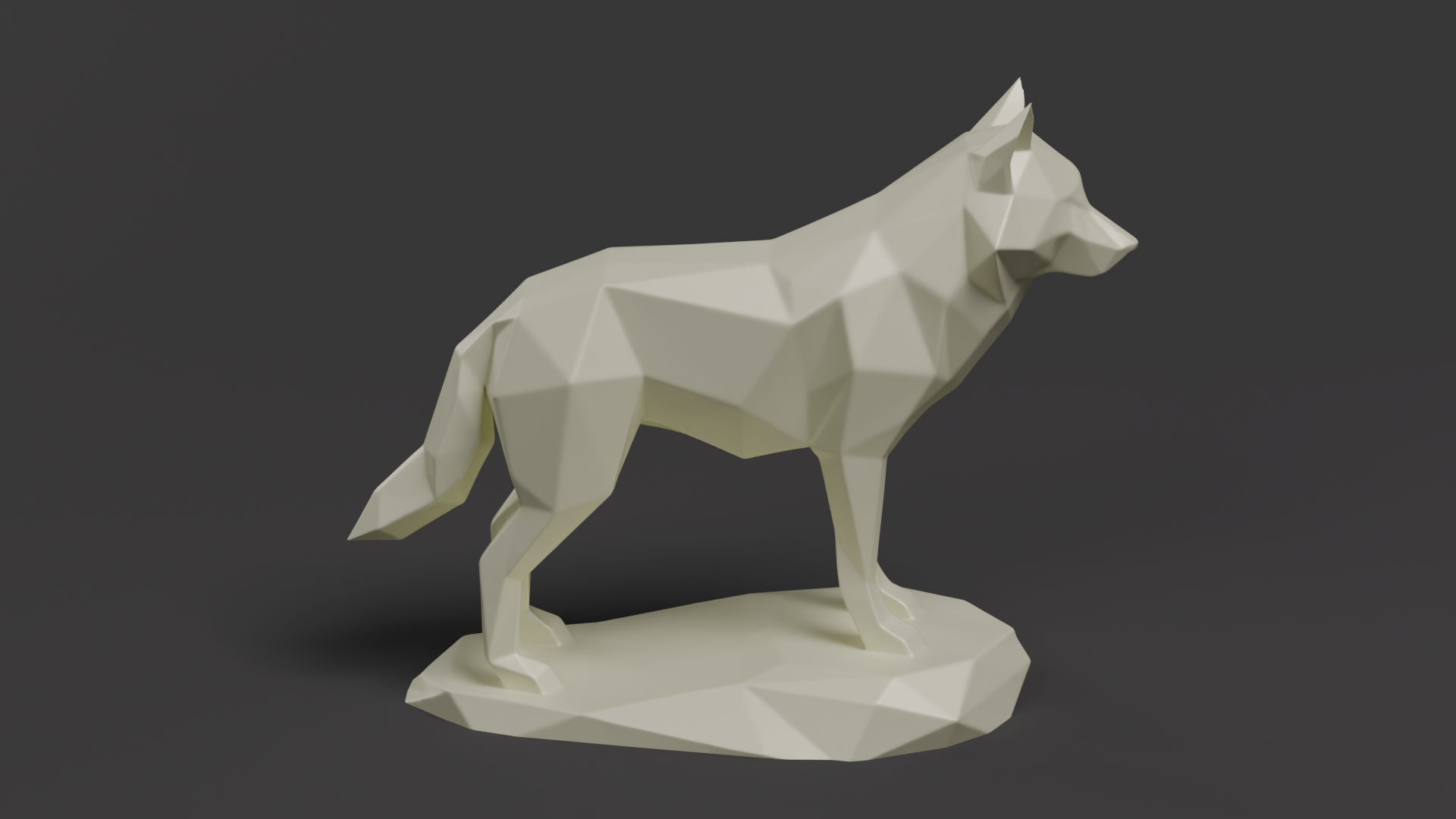 Wolf Low Poly — miniatura 4