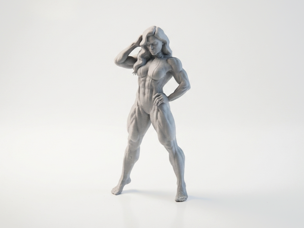 Muscular Woman Figurine Female Bodybuilder 3D Printable