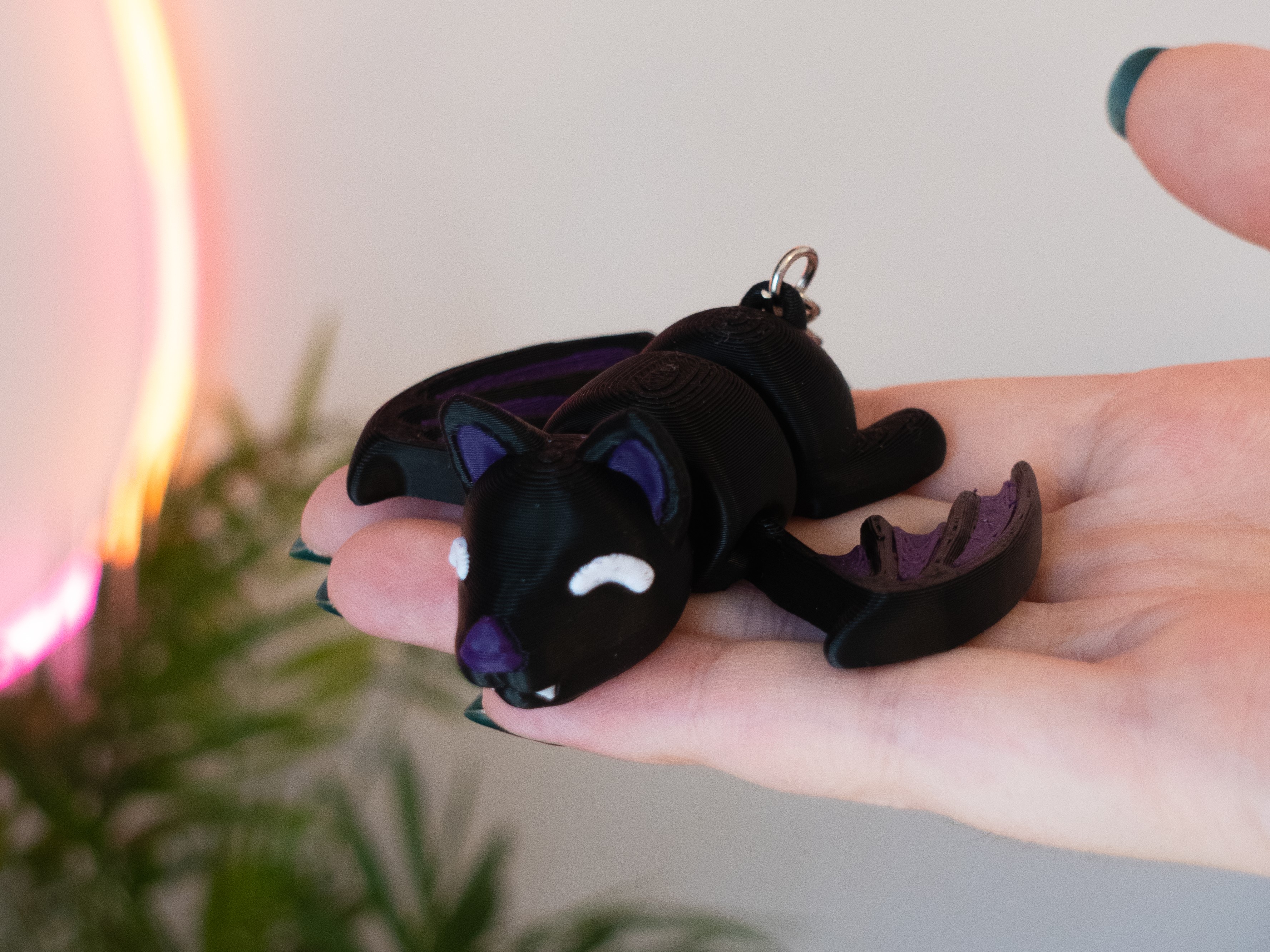 Miniatura 2 do modelo 3D Flexi Bat (+Keychain)