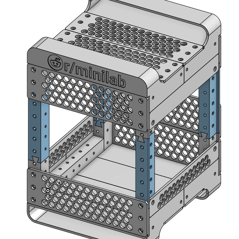 Tiny Rack (upgradable 6＂ inch modular server rack) by Made by Me Tree ...