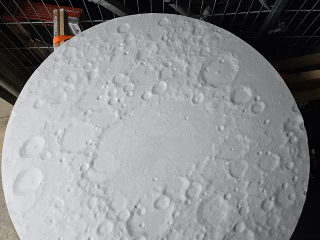 Moon 1000mm diameter cutted