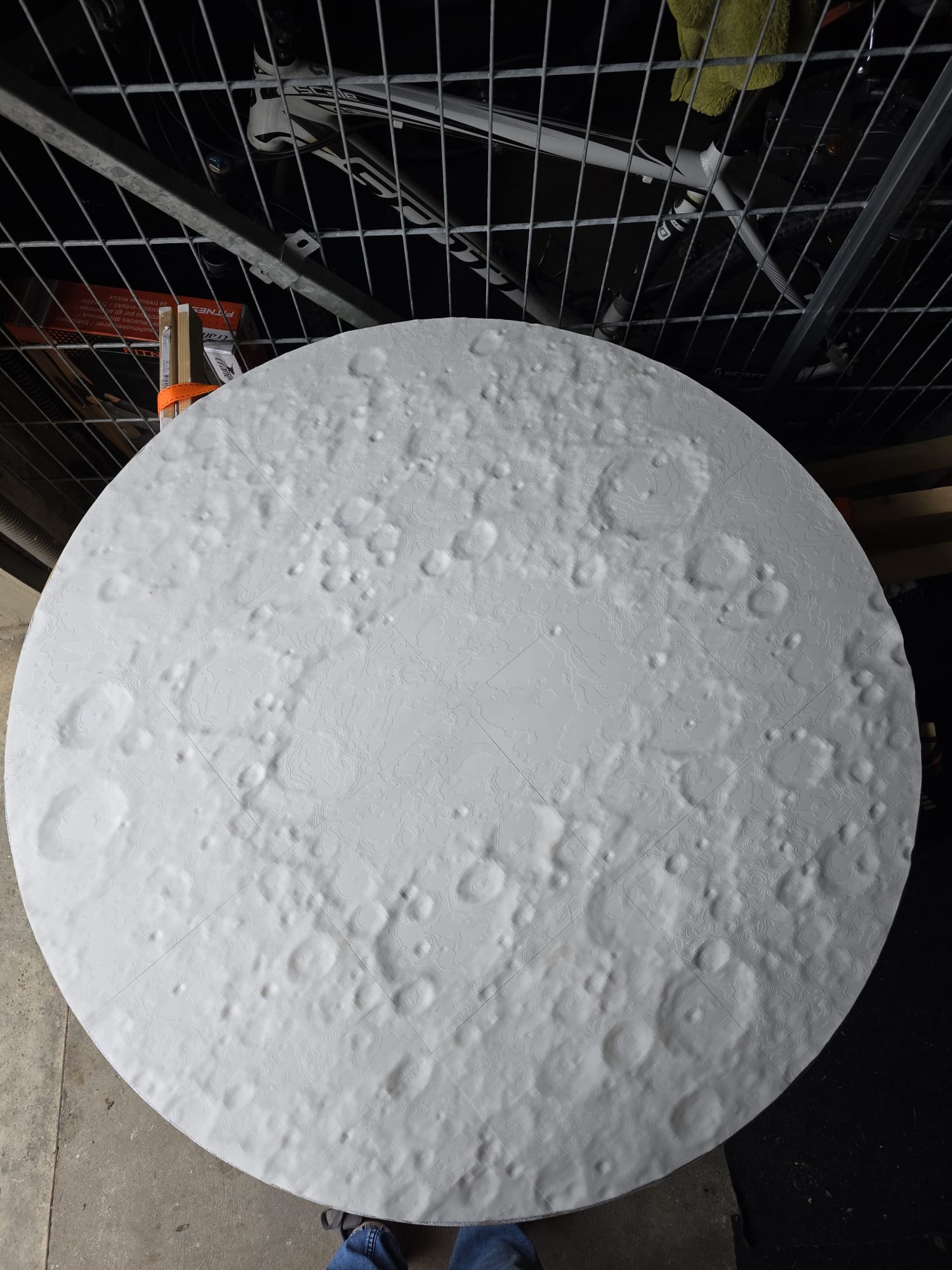 Moon 1000mm diameter cutted