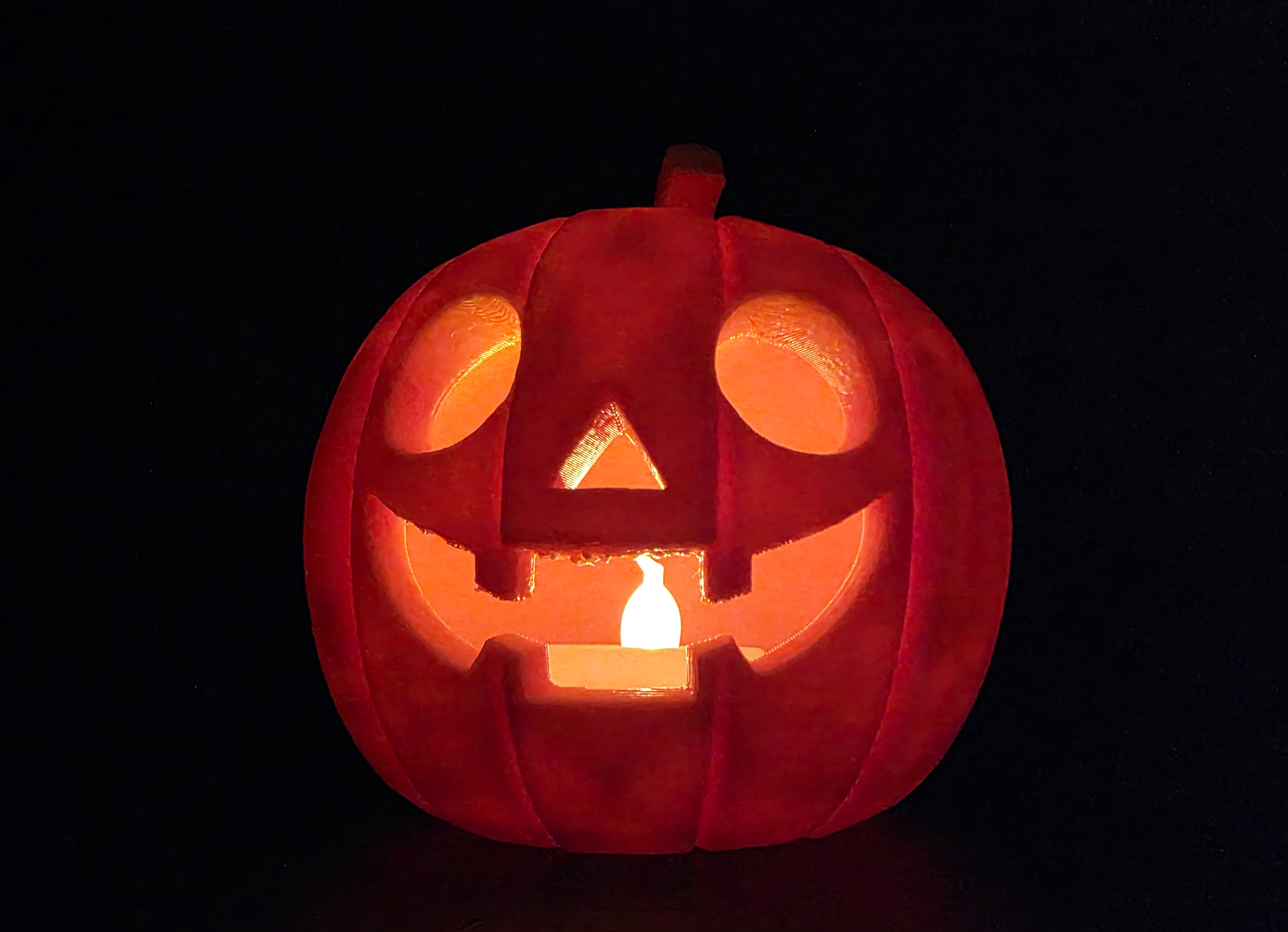 Big-Eye Jack-o-Lantern w/Lid LED Tea Light Holder — miniatura 7