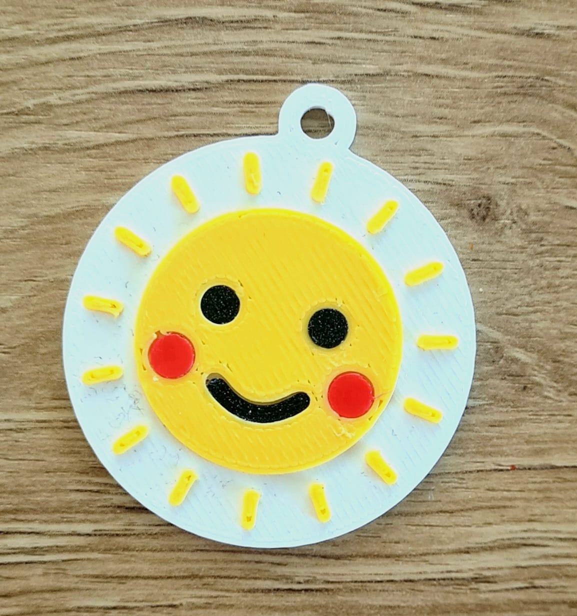 Sunny Keychain with Inserted Face Parts