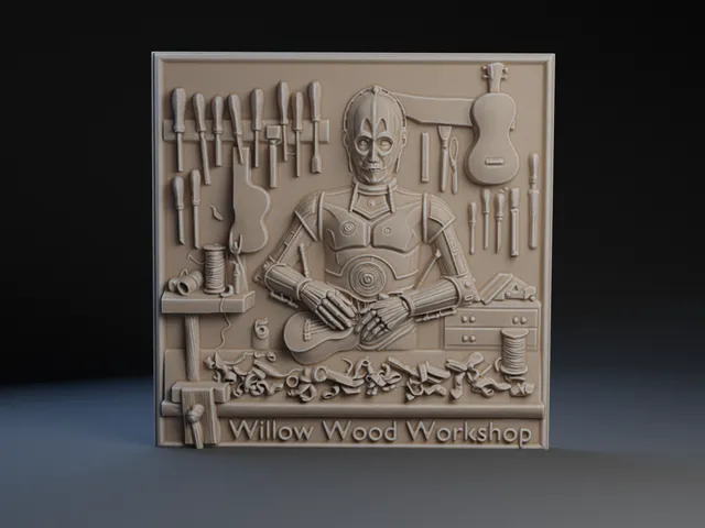 Off-Duty in the Outer Rim Collection : Master Luthier C3PO at Willow Wood Worshop