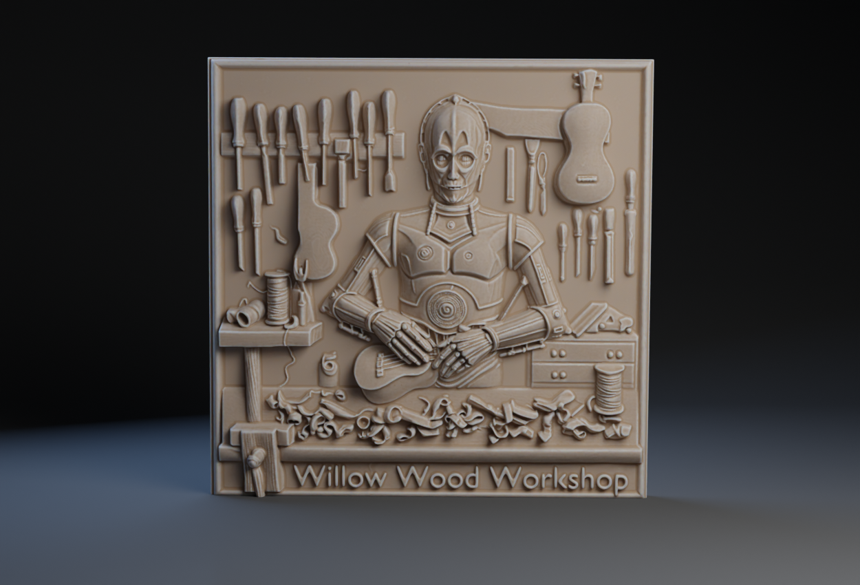 Off-Duty in the Outer Rim Collection : Master Luthier C3PO at Willow Wood Worshop