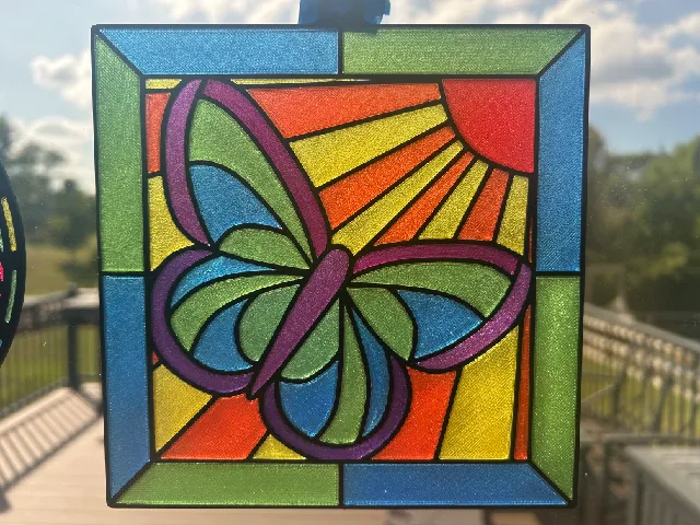 Stained Glass Butterfly (AMS - RYB)