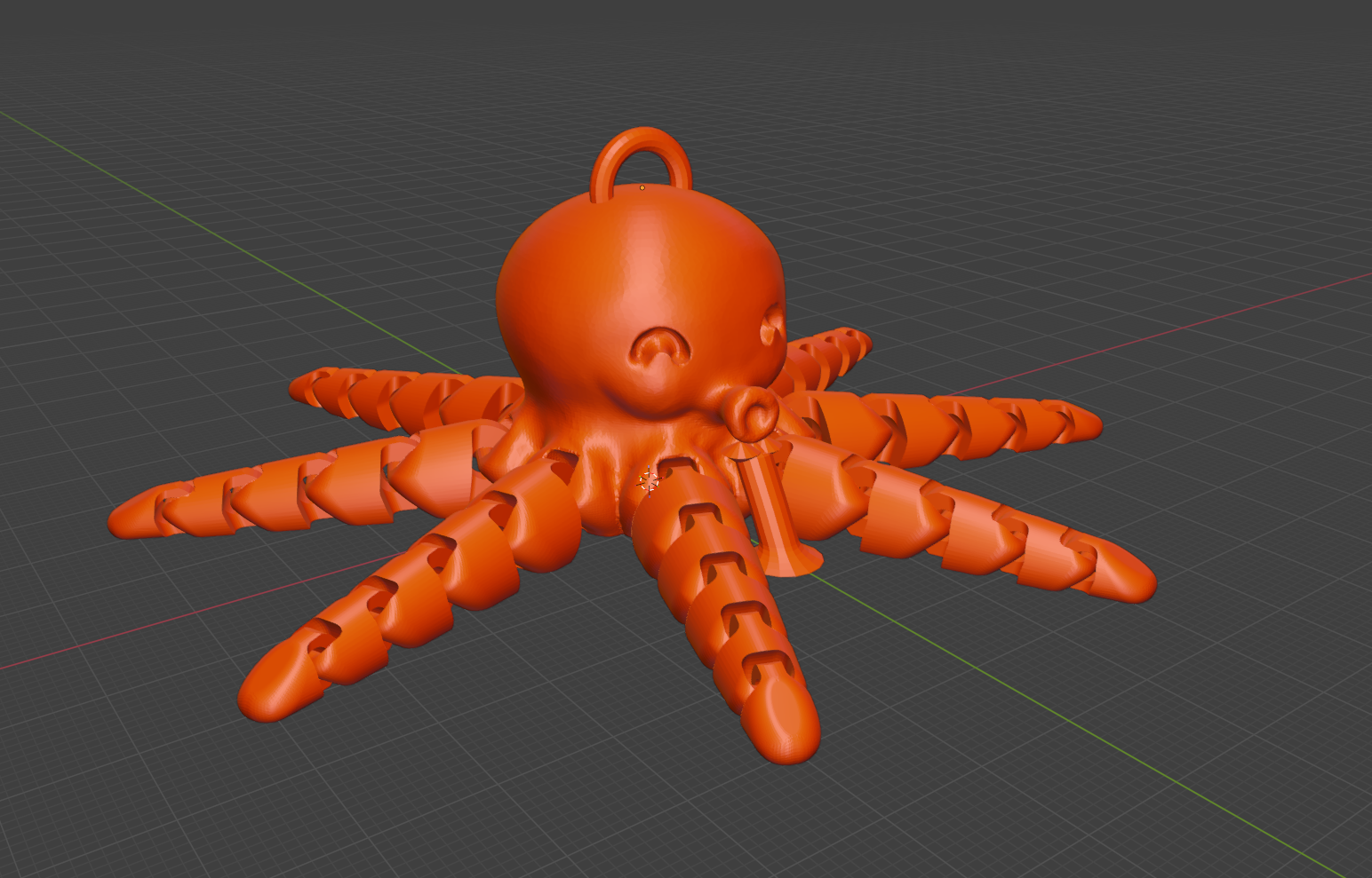 Cute mini octopus with keychain hole/hook