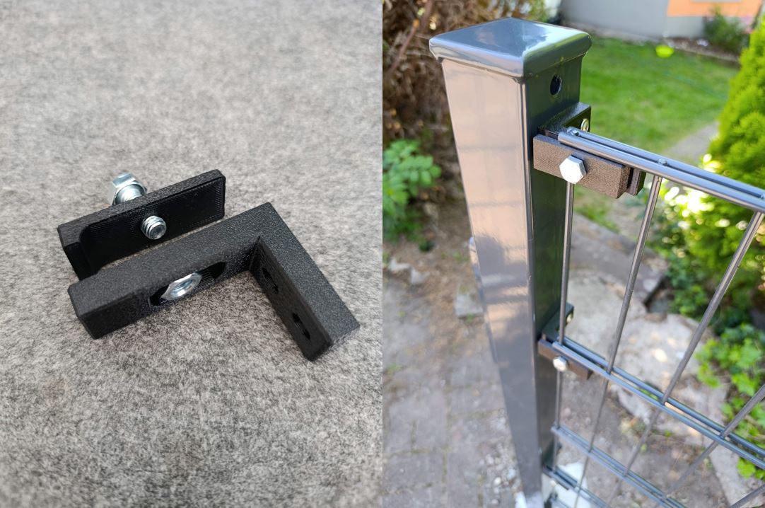 Doppelstabmattenzaun Anschlusswinkel Toranschluss Stabmattenzaun