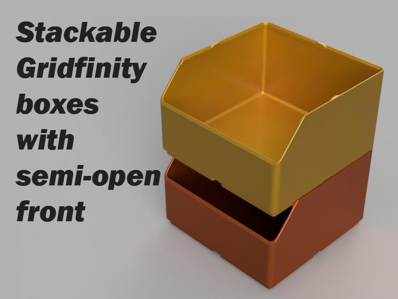 Stackable box, Gridfinity