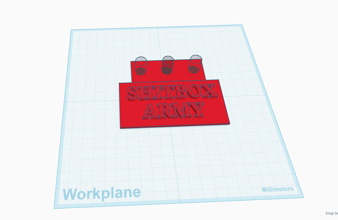 shitbox army plate (ziptie-able/universal)
