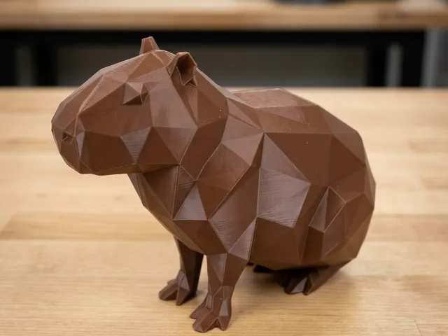 Low-Poly Capybara Figurine