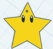 Mario Super Star Key-Chain 3D model