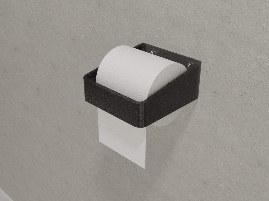 Parametric Toilet Paper Holder (with FreeCAD files)
